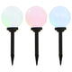 Lampes solaires LED Vidaxl autour de 20 cm RVB 3 STS