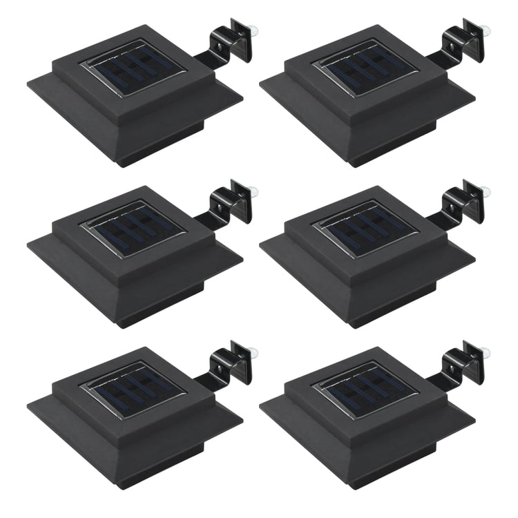 Lampes solaires LED vidaxl carrés de 12 cm noirs 6 sts