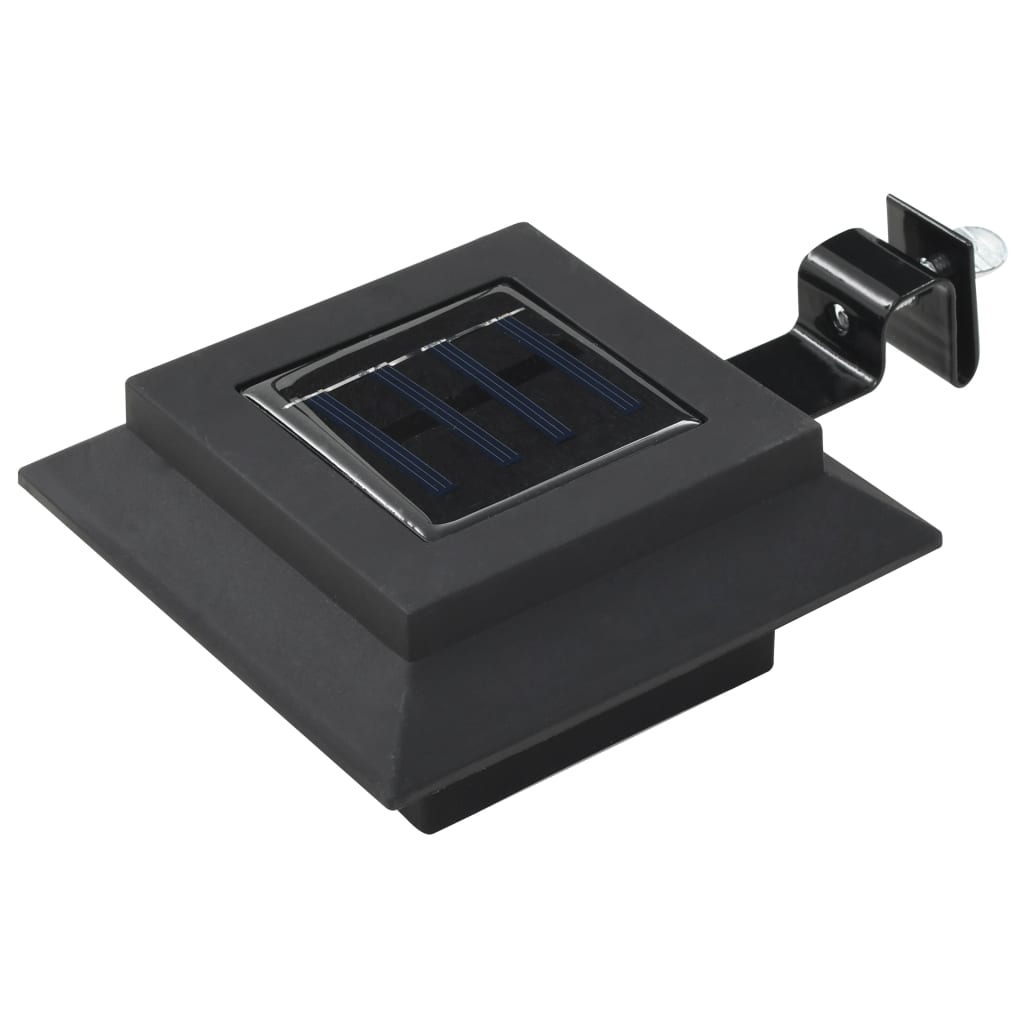Lampes solaires LED vidaxl carrés de 12 cm noirs 6 sts