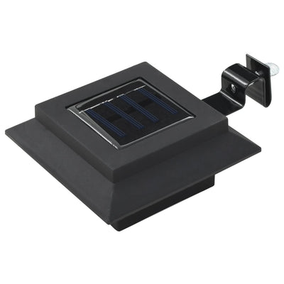 Lampes solaires LED vidaxl carrés de 12 cm noirs 6 sts