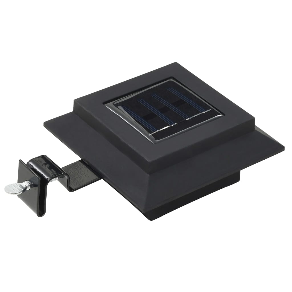 Lampes solaires LED vidaxl carrés de 12 cm noirs 6 sts