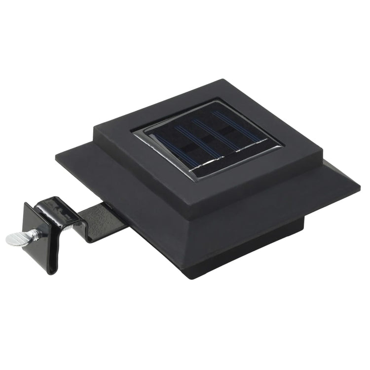 Lampes solaires LED vidaxl carrés de 12 cm noirs 6 sts