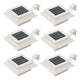 Lampes solaires LED vidaxl carré 12 cm blanc 6 pcs