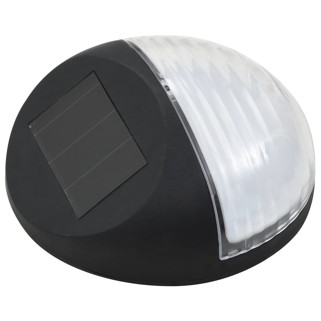 Vidaxl LED Lampes murales solaires rondes noires 12 sts
