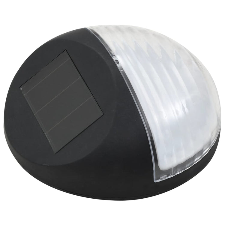 Vidaxl LED Lampes murales solaires rondes noires 12 sts