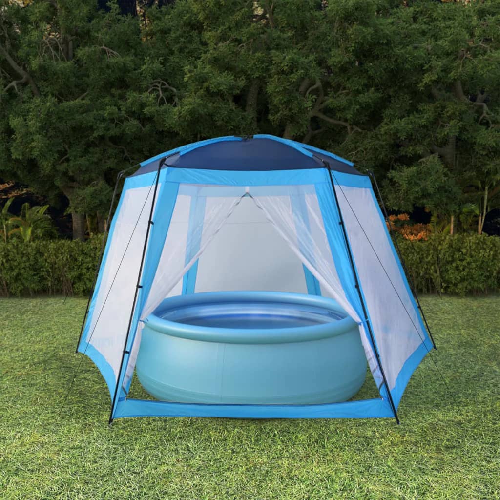 Vidaxl Piscine Tente 500x433x250 cm Tissu bleu