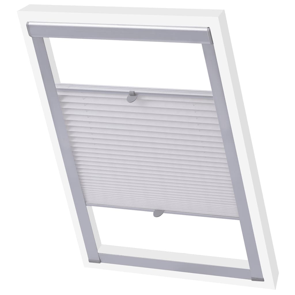 Vidaxl rouleau aveugle plissé blanc ck04