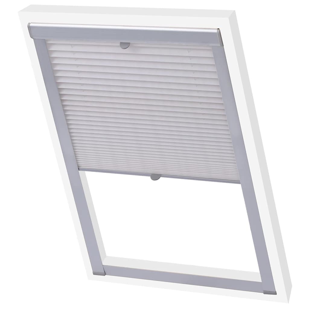 Vidaxl rouleau aveugle plissé blanc ck04