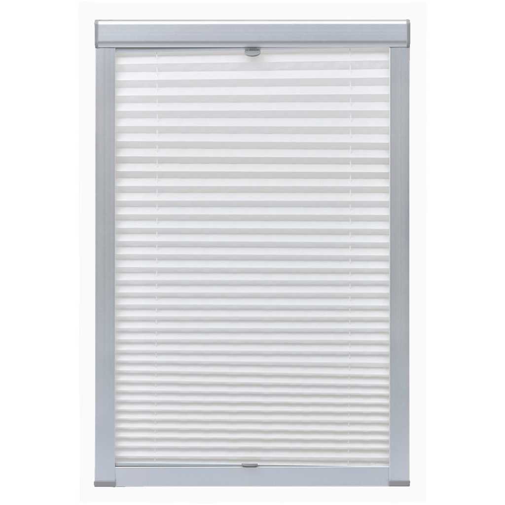 Vidaxl rouleau aveugle plissé blanc ck04