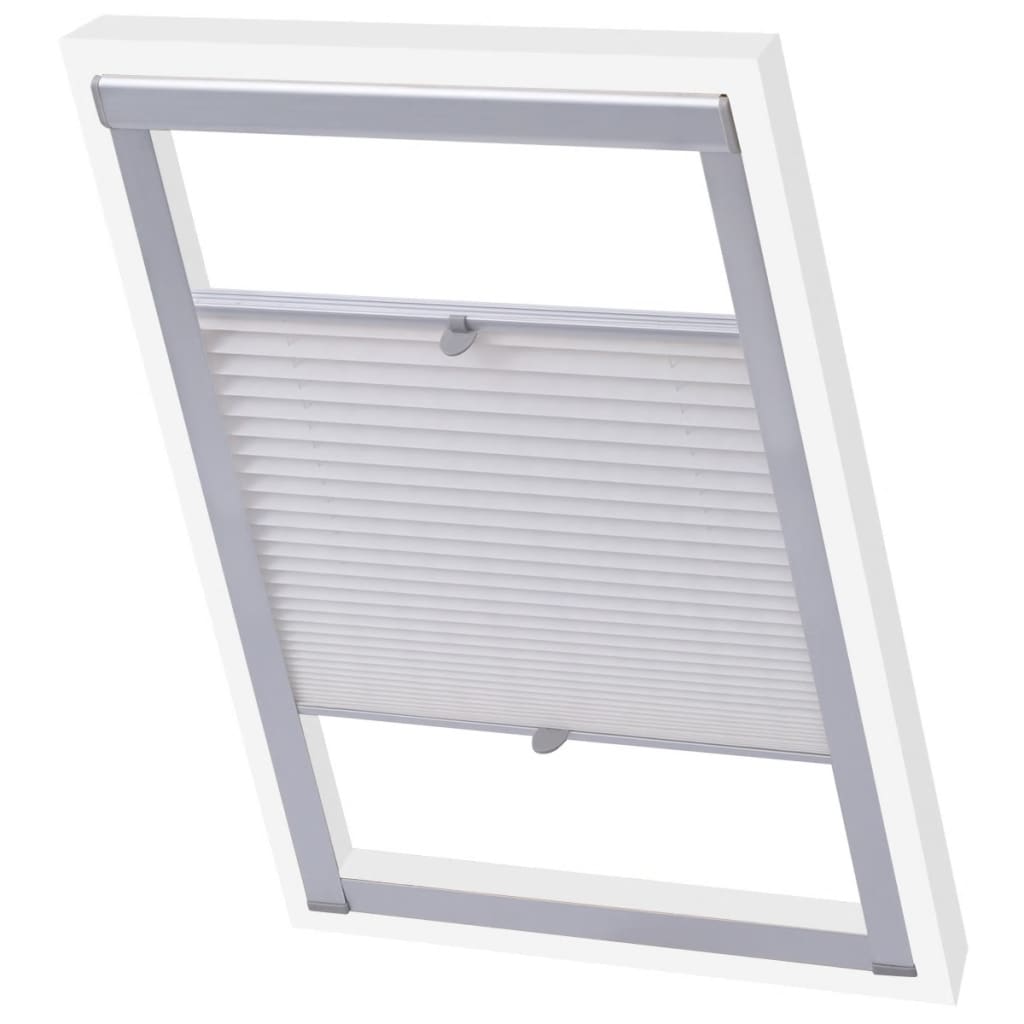 Vidaxl rouleau aveugle plissé blanc mk06