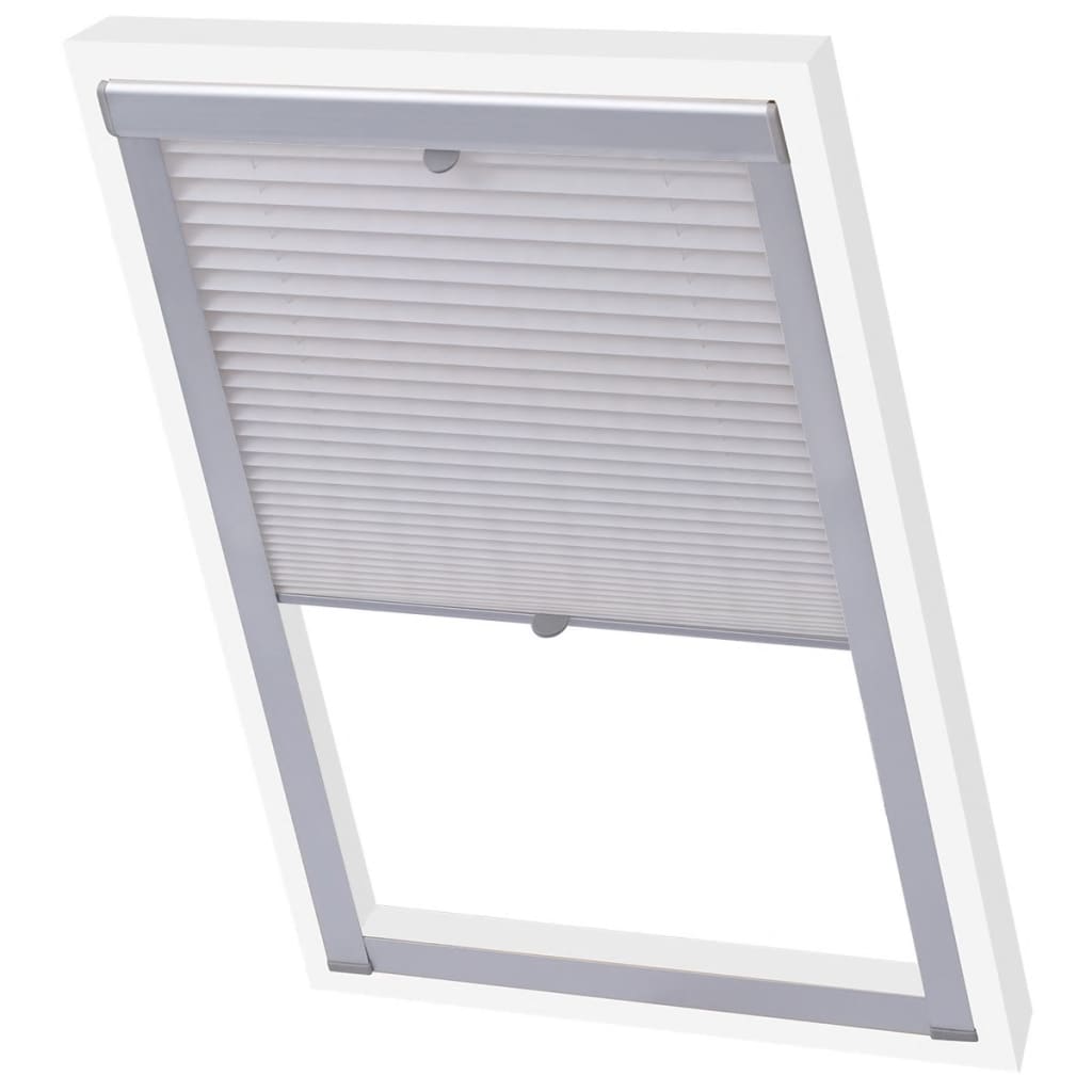 Vidaxl rouleau aveugle plissé blanc mk06