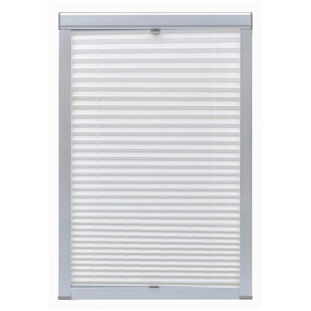 Vidaxl rouleau aveugle plissé blanc pk08