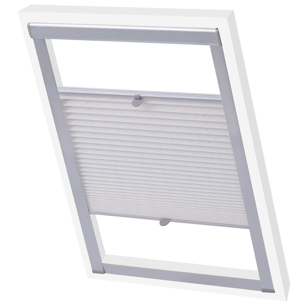 Vidaxl rouleau aveugle plissé blanc sk06