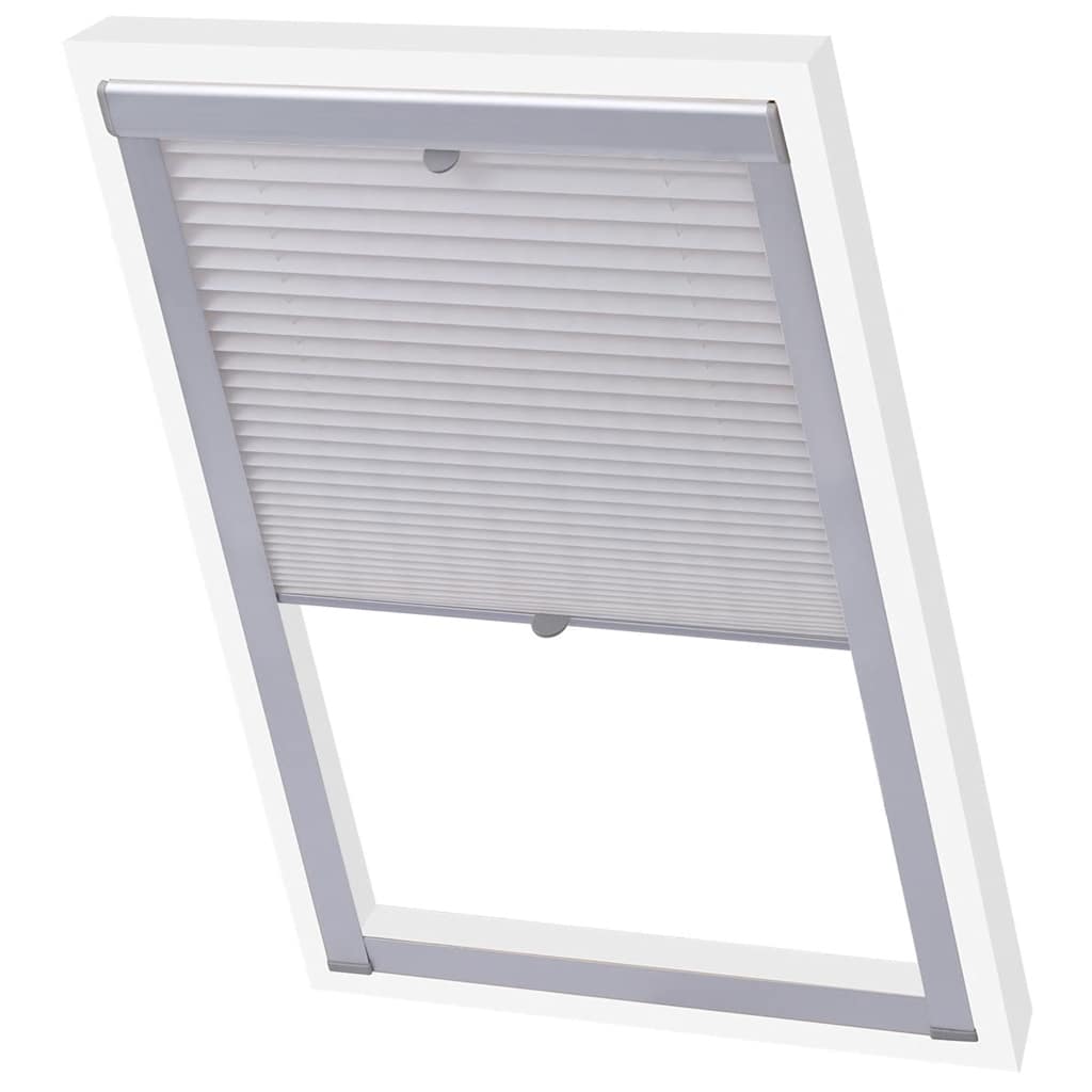Vidaxl rouleau aveugle plissé blanc sk06