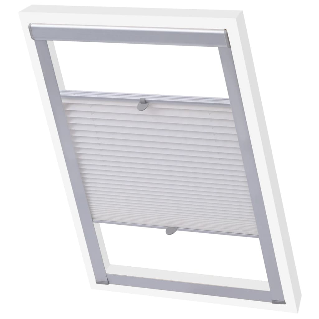 Vidaxl rouleau aveugle plissé blanc sk08