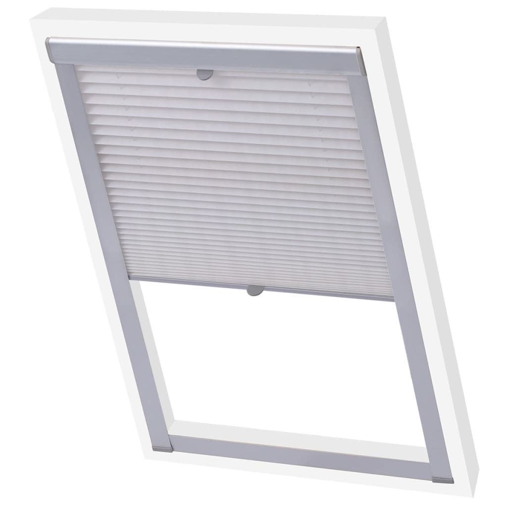Vidaxl rouleau aveugle plissé blanc sk08