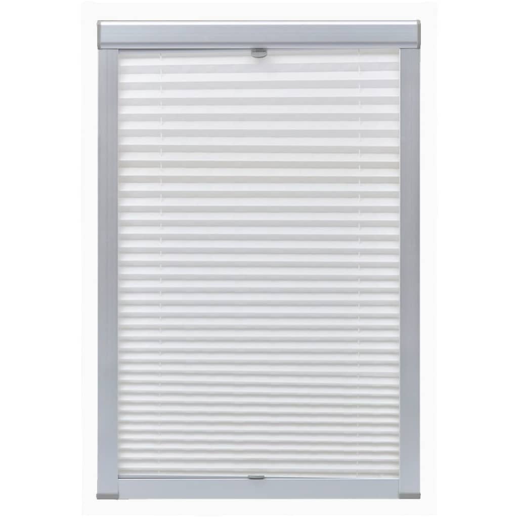 Vidaxl rouleau aveugle plissé blanc sk08