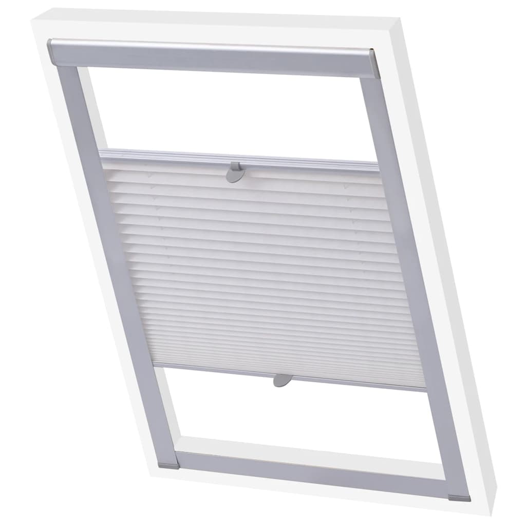 Vidaxl rouleau aveugle plissé blanc uk08