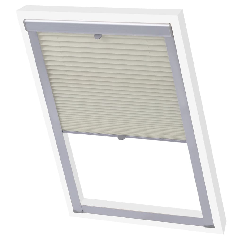 Vidaxl rouleau aveugle plissée crème ck02