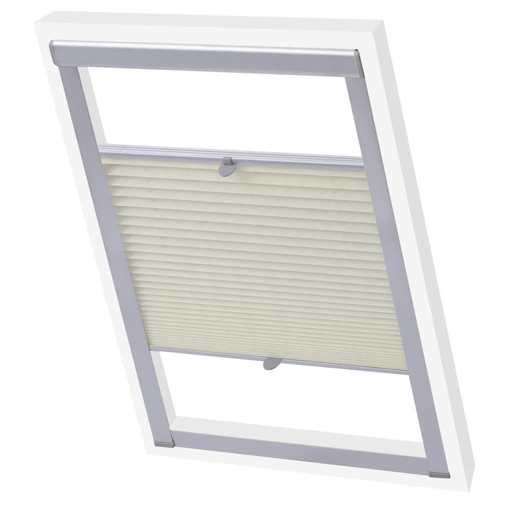 Vidaxl rouleau aveugle crème plissée CK04