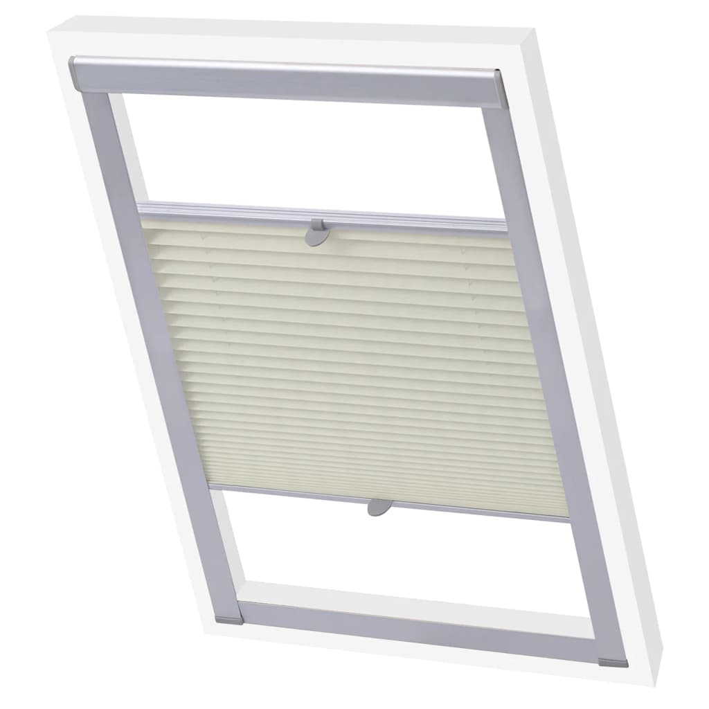Vidaxl rouleau aveugle plissée crème fk06