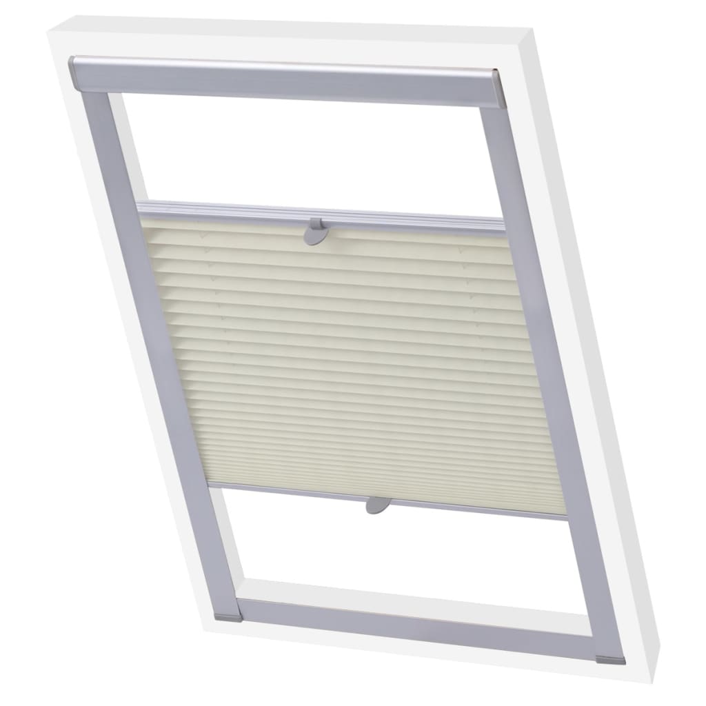Vidaxl rouleau aveugle plissée crème mk04
