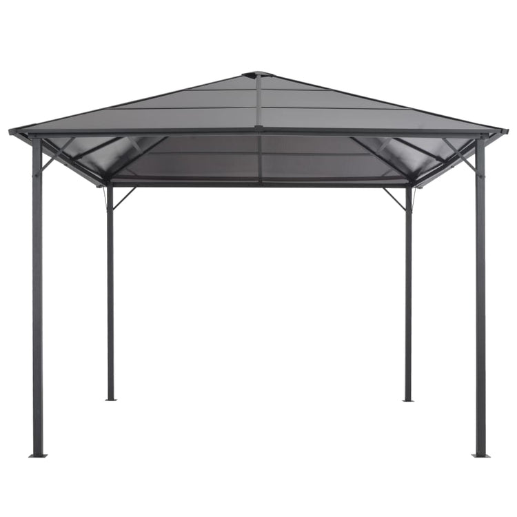 Arbor vidaxl avec toit de couleur anthracite en aluminium 3x3 m