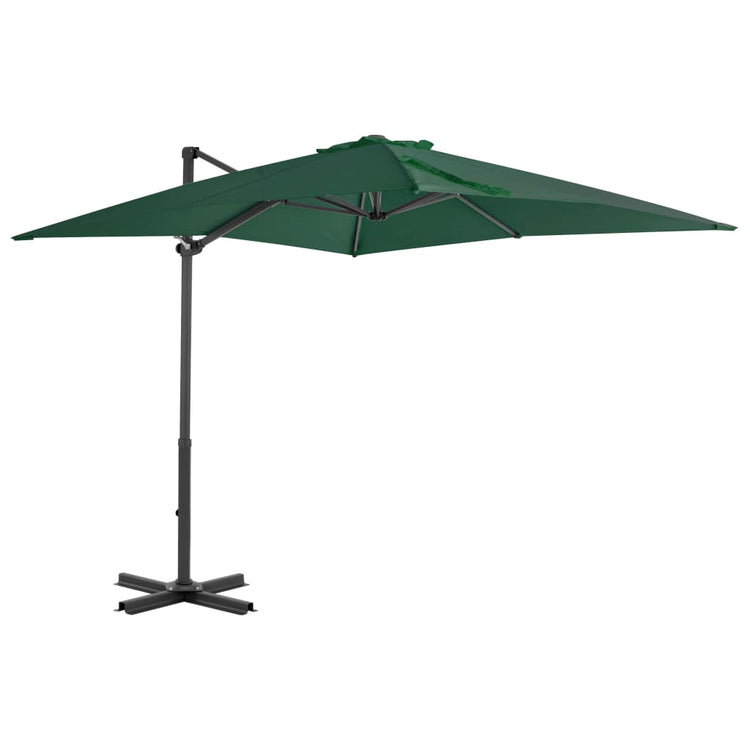 Vidaxl Parasol flottant avec poteau en aluminium 250x250 cm vert