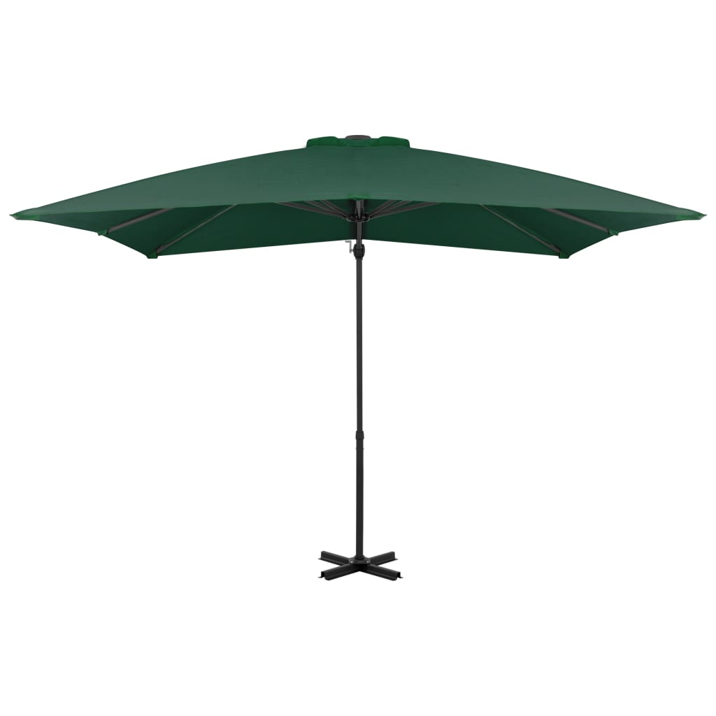 Vidaxl Parasol flottant avec poteau en aluminium 250x250 cm vert