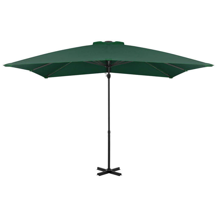 Vidaxl Parasol flottant avec poteau en aluminium 250x250 cm vert