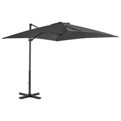 Vidaxl Parasol flottant avec poteau en aluminium 250x250 cm anthracite -colored