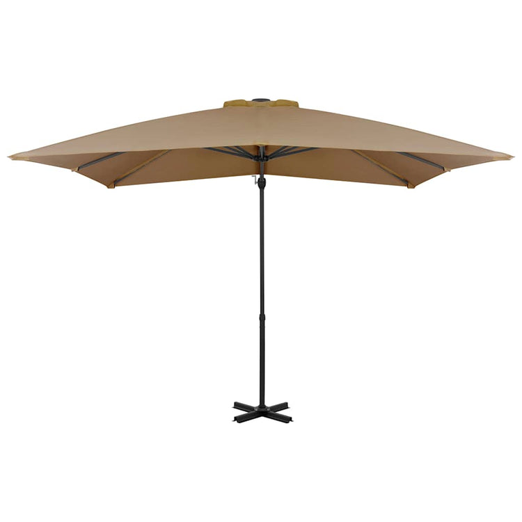 Vidaxl Parasol flottant avec poteau en aluminium 250x250 cm taupe