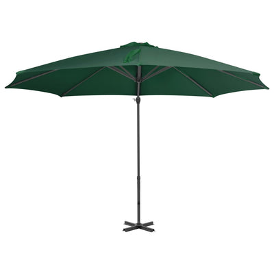 Vidaxl Parasol flottant avec un poteau en aluminium 300 cm vert