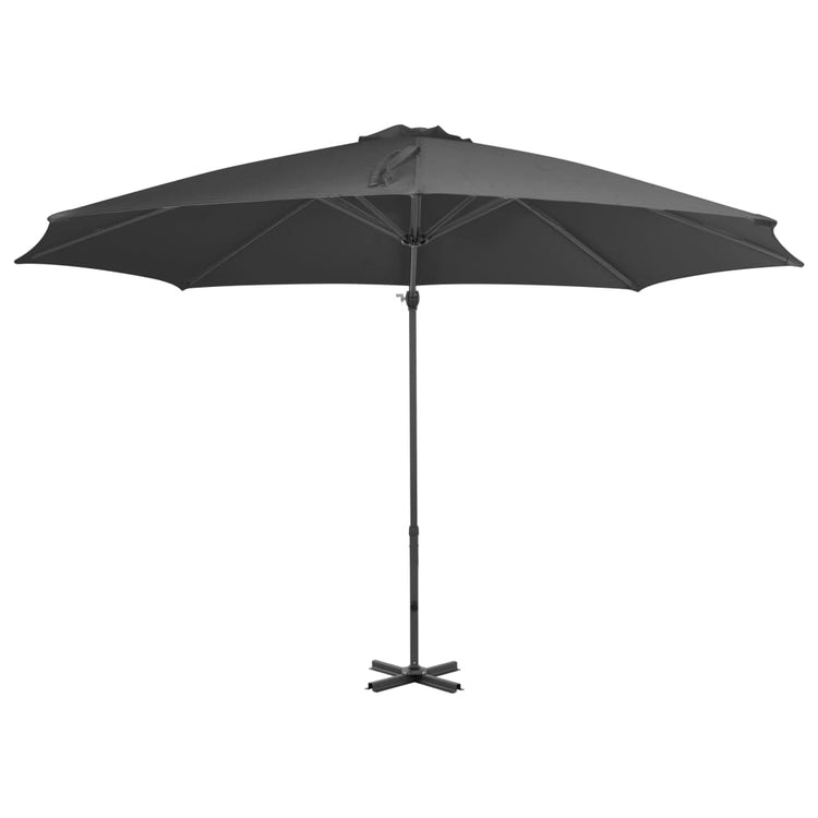 Vidaxl Parasol flottant avec poteau en aluminium 300 cm anthracite -colored