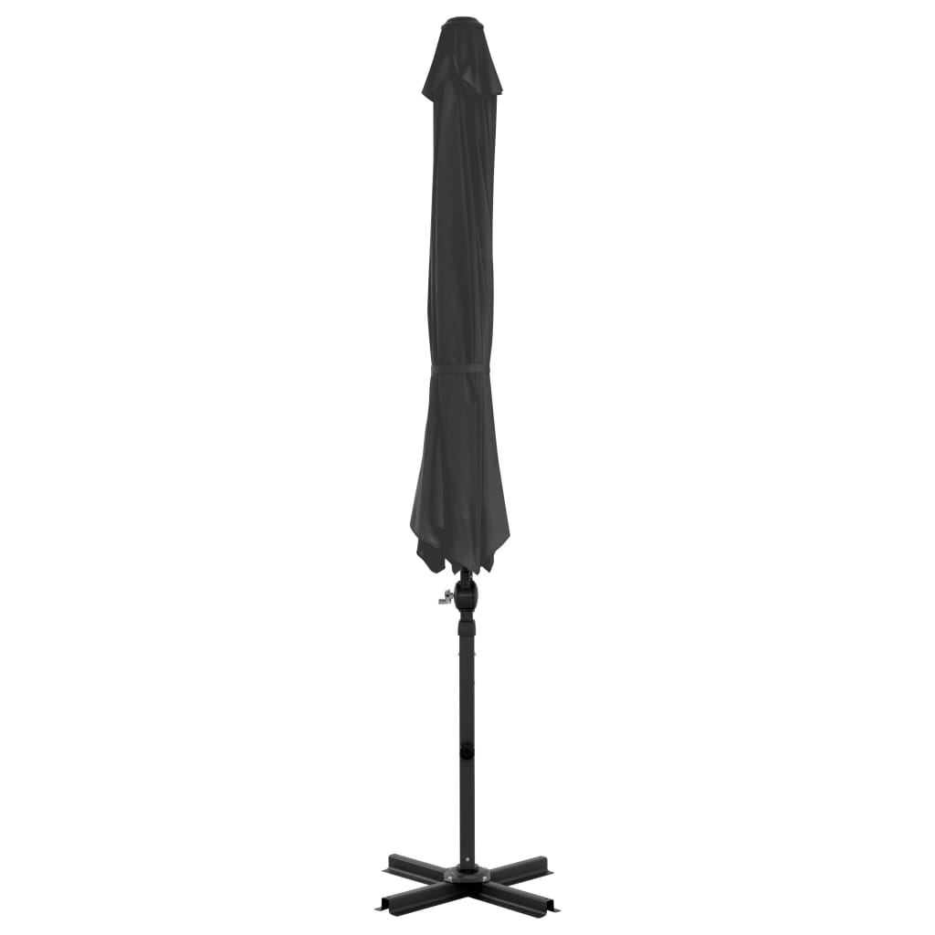 Vidaxl Parasol flottant avec poteau en aluminium 300 cm anthracite -colored
