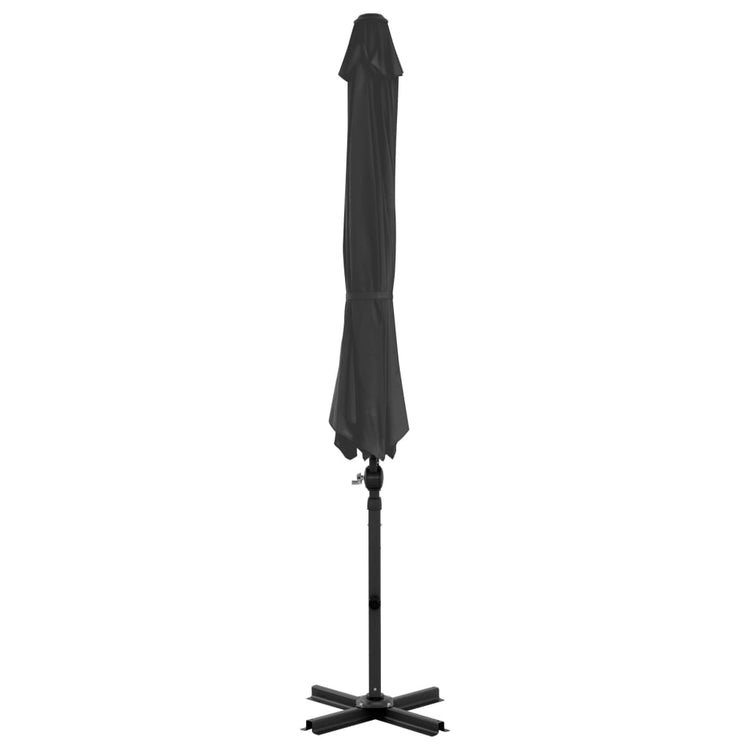 Vidaxl Parasol flottant avec poteau en aluminium 300 cm anthracite -colored