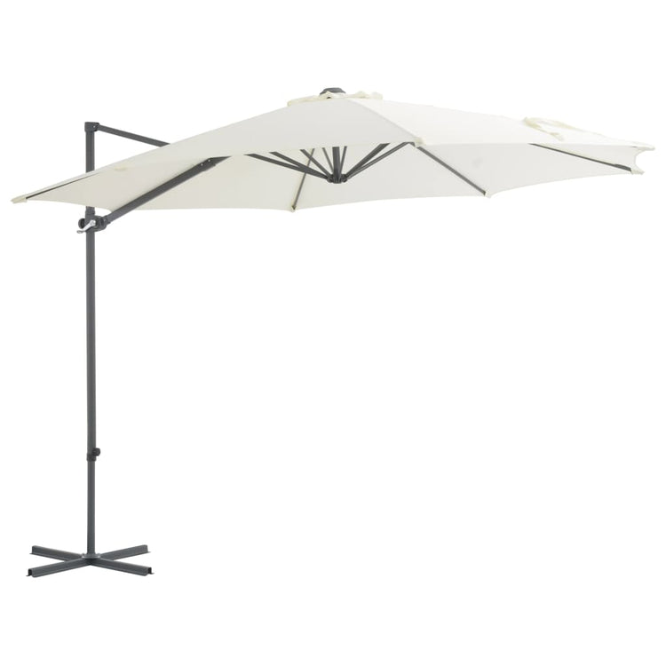 Vidaxl Parasol flottant avec poteau en acier 300 cm Sable -Colore