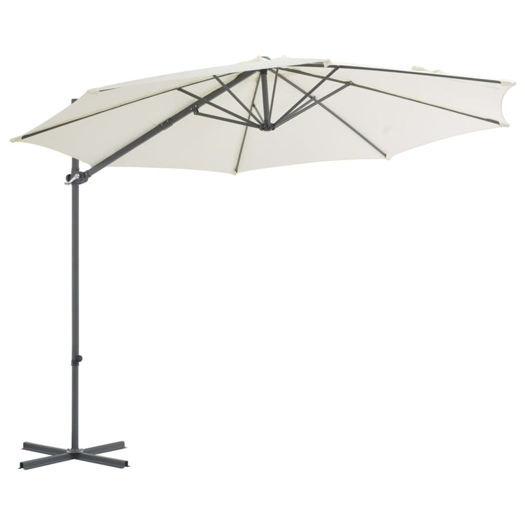 Vidaxl Parasol flottant avec poteau en acier 300 cm Sable -Colore