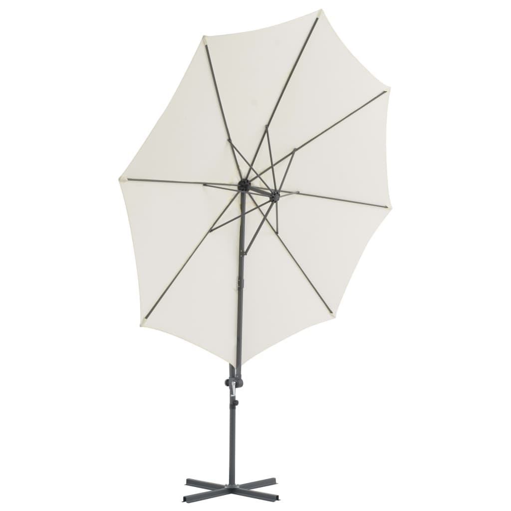 Vidaxl Parasol flottant avec poteau en acier 300 cm Sable -Colore