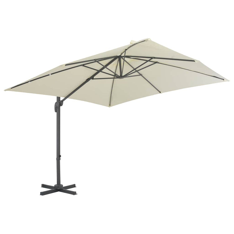Vidaxl Parasol flottant avec poteau en aluminium 300x300 cm sable -colored