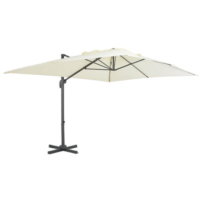 Vidaxl Parasol flottant avec poteau en aluminium 400x300 cm sable -colored