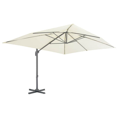 Vidaxl Parasol flottant avec poteau en aluminium 400x300 cm sable -colored