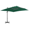 Vidaxl Parasol flottant avec poteau en aluminium 300x300 cm vert