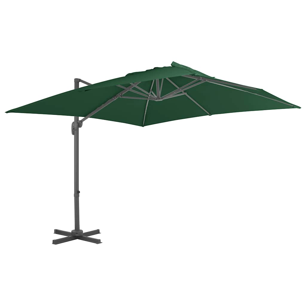Vidaxl Parasol flottant avec poteau en aluminium 400x300 cm vert