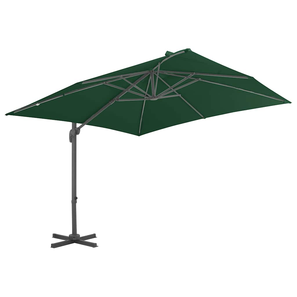 Vidaxl Parasol flottant avec poteau en aluminium 400x300 cm vert