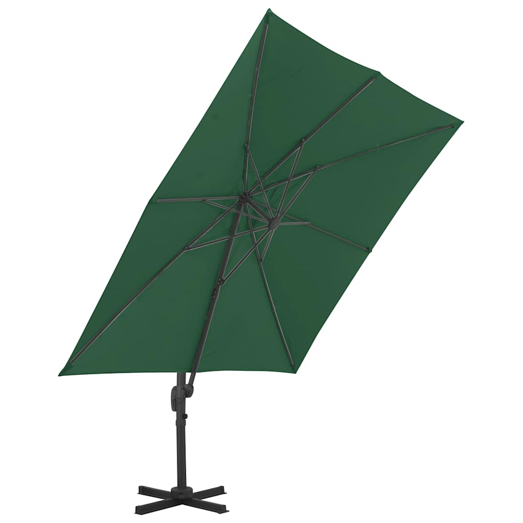 Vidaxl Parasol flottant avec poteau en aluminium 400x300 cm vert