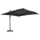Vidaxl Parasol flottant avec poteau en aluminium 300x300 cm coloré d'anthracite