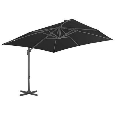 Vidaxl Parasol flottant avec poteau en aluminium 300x300 cm coloré d'anthracite