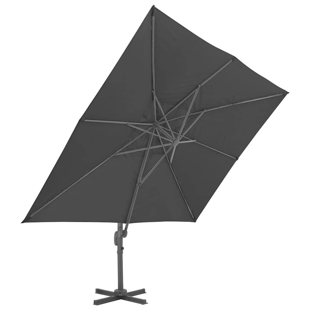 Vidaxl Parasol flottant avec poteau en aluminium 400x300 cm couleur anthracite