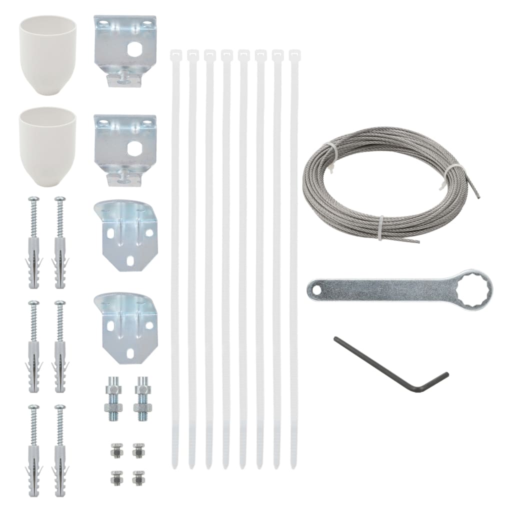Vidaxl Balcony Screen Accessory Set 29 pièces